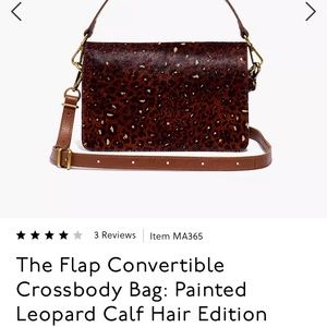 {Madewell} The Flap Convertible Crossbody bag painted Leopard Calf Hair Edition